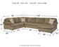 Hoylake 3-Piece Sectional with Ottoman Rent Wise Rent To Own Jacksonville, Florida