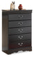 Huey Vineyard Full Sleigh Headboard with Mirrored Dresser, Chest and 2 Nightstands Rent Wise Rent To Own Jacksonville, Florida