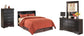 Huey Vineyard Queen Sleigh Headboard with Mirrored Dresser and Chest Rent Wise Rent To Own Jacksonville, Florida