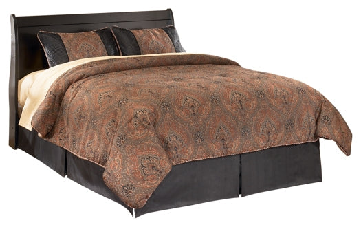 Huey Vineyard Queen Sleigh Headboard with Mirrored Dresser and Chest Rent Wise Rent To Own Jacksonville, Florida