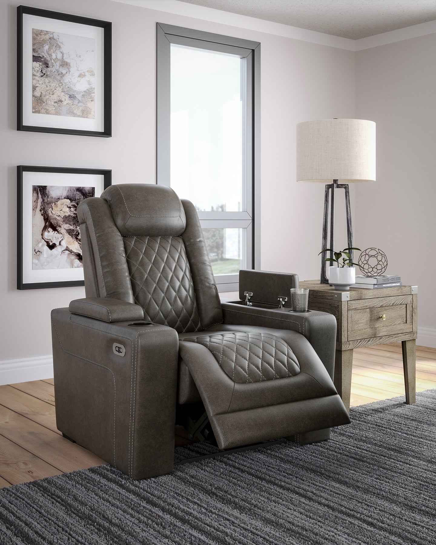 HyllMont PWR Recliner/ADJ Headrest Rent Wise Rent To Own Jacksonville, Florida