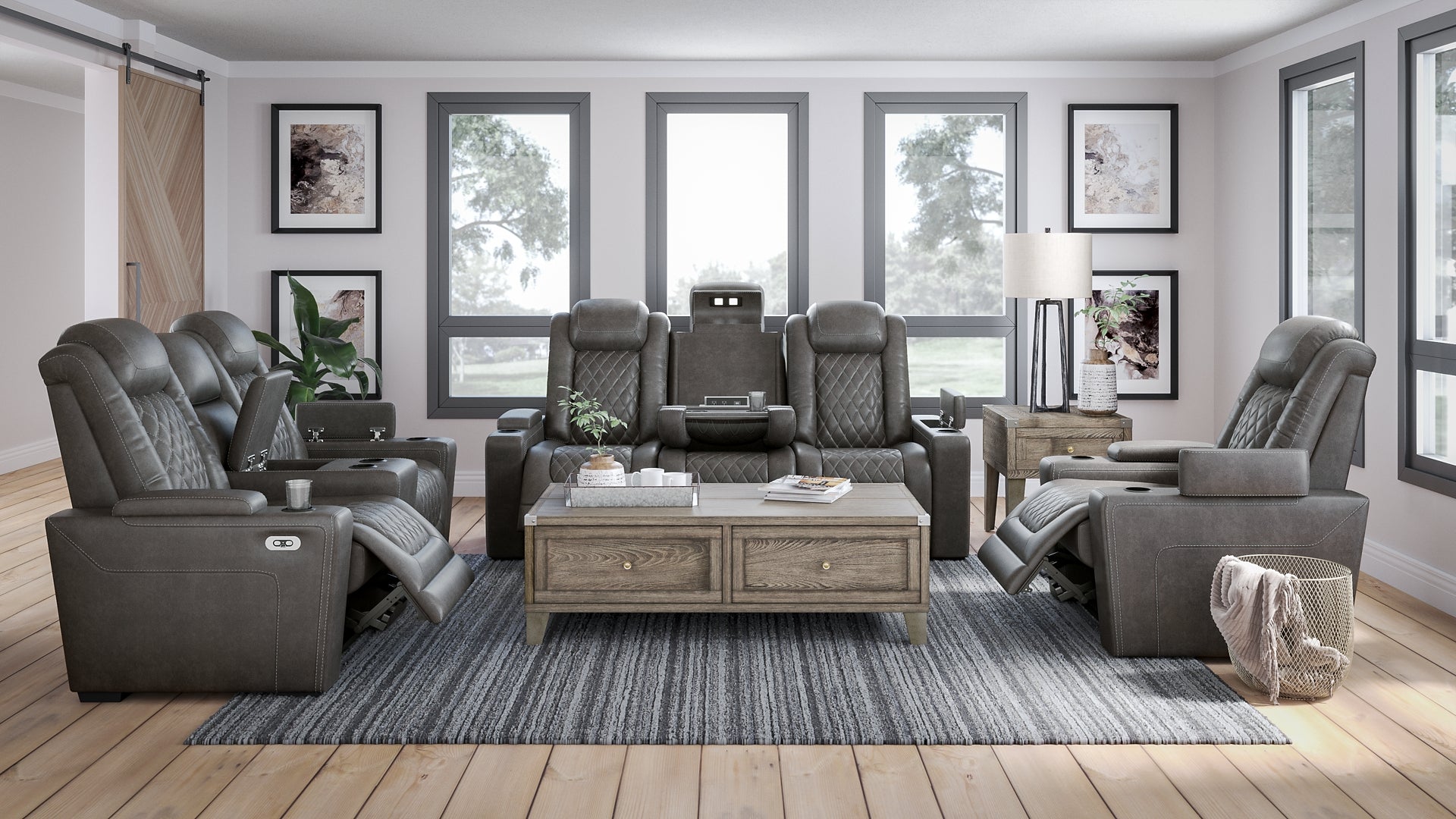HyllMont Sofa, Loveseat and Recliner Rent Wise Rent To Own Jacksonville, Florida