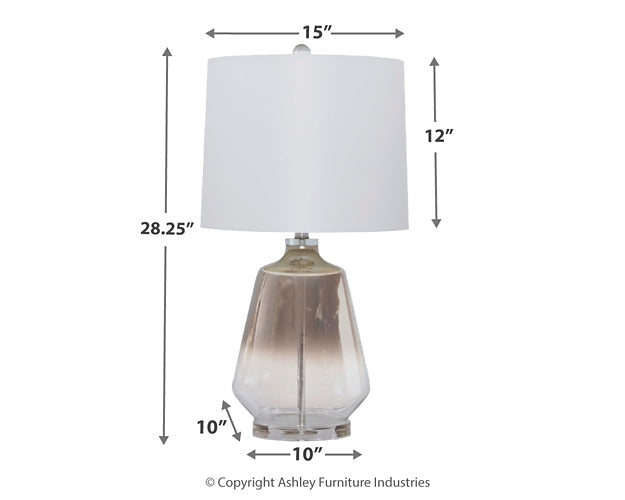 Jaslyn Glass Table Lamp (1/CN) Rent Wise Rent To Own Jacksonville, Florida