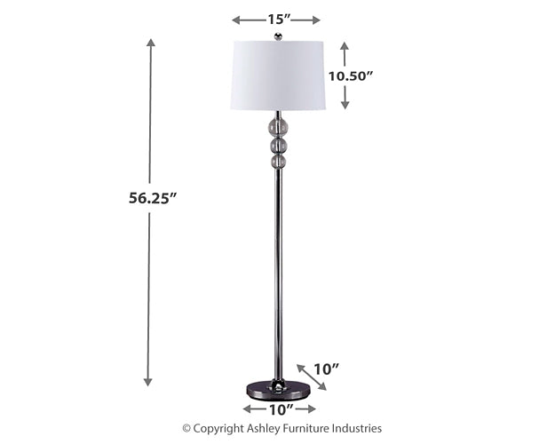 Joaquin Crystal Floor Lamp (1/CN) Rent Wise Rent To Own Jacksonville, Florida