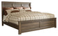 Juararo California King Panel Bed with Mirrored Dresser and 2 Nightstands Rent Wise Rent To Own Jacksonville, Florida