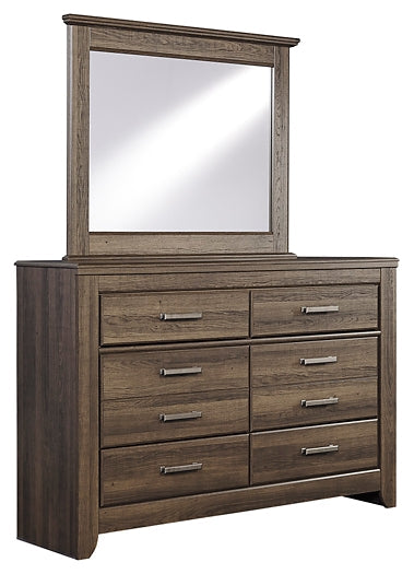 Juararo King Panel Bed with Mirrored Dresser Rent Wise Rent To Own Jacksonville, Florida