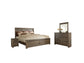 Juararo King Panel Bed with Mirrored Dresser and 2 Nightstands Rent Wise Rent To Own Jacksonville, Florida