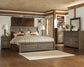 Juararo King Panel Bed with Mirrored Dresser and Chest Rent Wise Rent To Own Jacksonville, Florida
