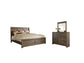 Juararo Queen Panel Bed with Mirrored Dresser Rent Wise Rent To Own Jacksonville, Florida