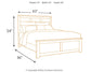 Juararo Queen Panel Bed with Mirrored Dresser Rent Wise Rent To Own Jacksonville, Florida