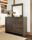 Juararo Queen Panel Headboard with Mirrored Dresser, Chest and Nightstand Rent Wise Rent To Own Jacksonville, Florida