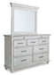 Kanwyn King Panel Bed with Mirrored Dresser, Chest and 2 Nightstands Rent Wise Rent To Own Jacksonville, Florida