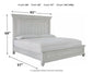 Kanwyn King Panel Bed with Mirrored Dresser Rent Wise Rent To Own Jacksonville, Florida