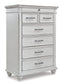 Kanwyn King Panel Bed with Storage with Mirrored Dresser, Chest and 2 Nightstands Rent Wise Rent To Own Jacksonville, Florida