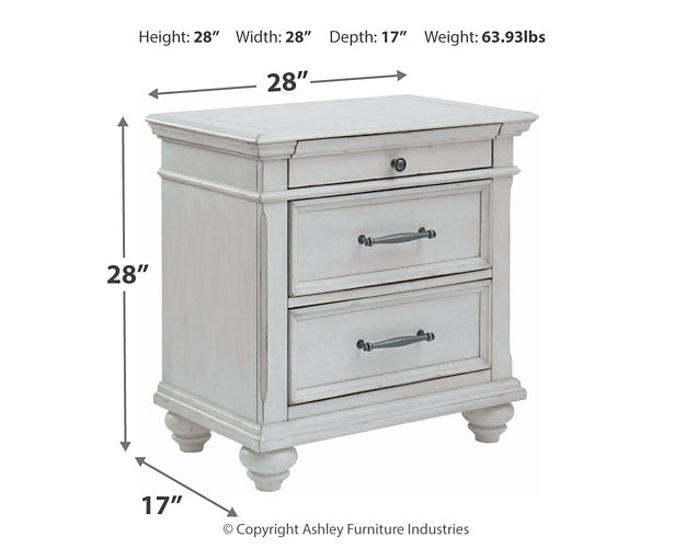 Kanwyn King Panel Bed with Storage with Mirrored Dresser, Chest and 2 Nightstands Rent Wise Rent To Own Jacksonville, Florida