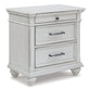 Kanwyn King Panel Bed with Storage with Mirrored Dresser, Chest and 2 Nightstands Rent Wise Rent To Own Jacksonville, Florida
