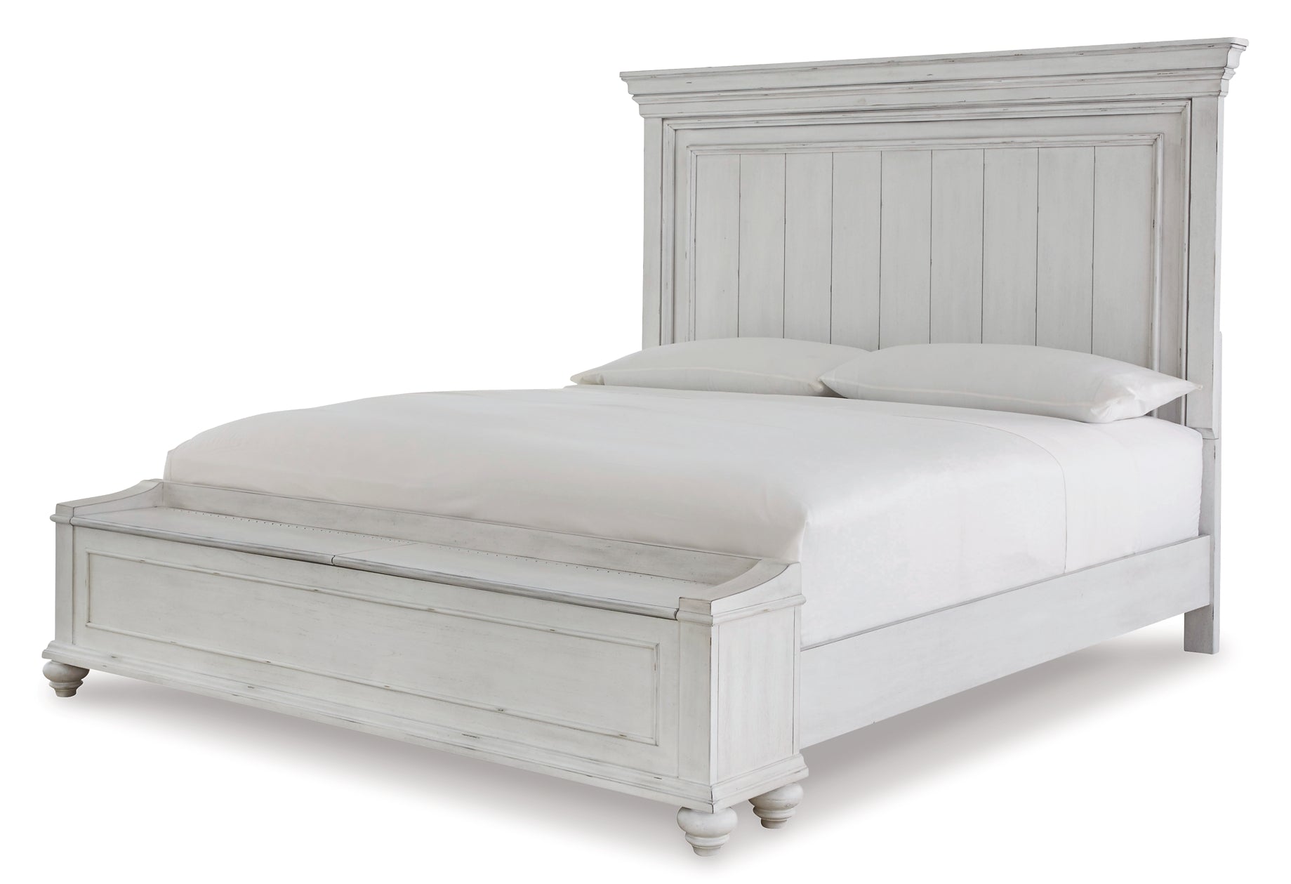 Kanwyn King Panel Bed with Storage with Mirrored Dresser, Chest and 2 Nightstands Rent Wise Rent To Own Jacksonville, Florida
