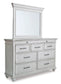 Kanwyn King Panel Bed with Storage with Mirrored Dresser, Chest and 2 Nightstands Rent Wise Rent To Own Jacksonville, Florida