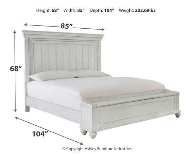 Kanwyn King Panel Bed with Storage with Mirrored Dresser Rent Wise Rent To Own Jacksonville, Florida