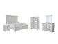 Kanwyn Queen Panel Bed with Mirrored Dresser, Chest and Nightstand Rent Wise Rent To Own Jacksonville, Florida