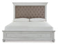 Kanwyn Queen Panel Bed with Mirrored Dresser and 2 Nightstands Rent Wise Rent To Own Jacksonville, Florida