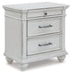 Kanwyn Queen Panel Bed with Mirrored Dresser and 2 Nightstands Rent Wise Rent To Own Jacksonville, Florida