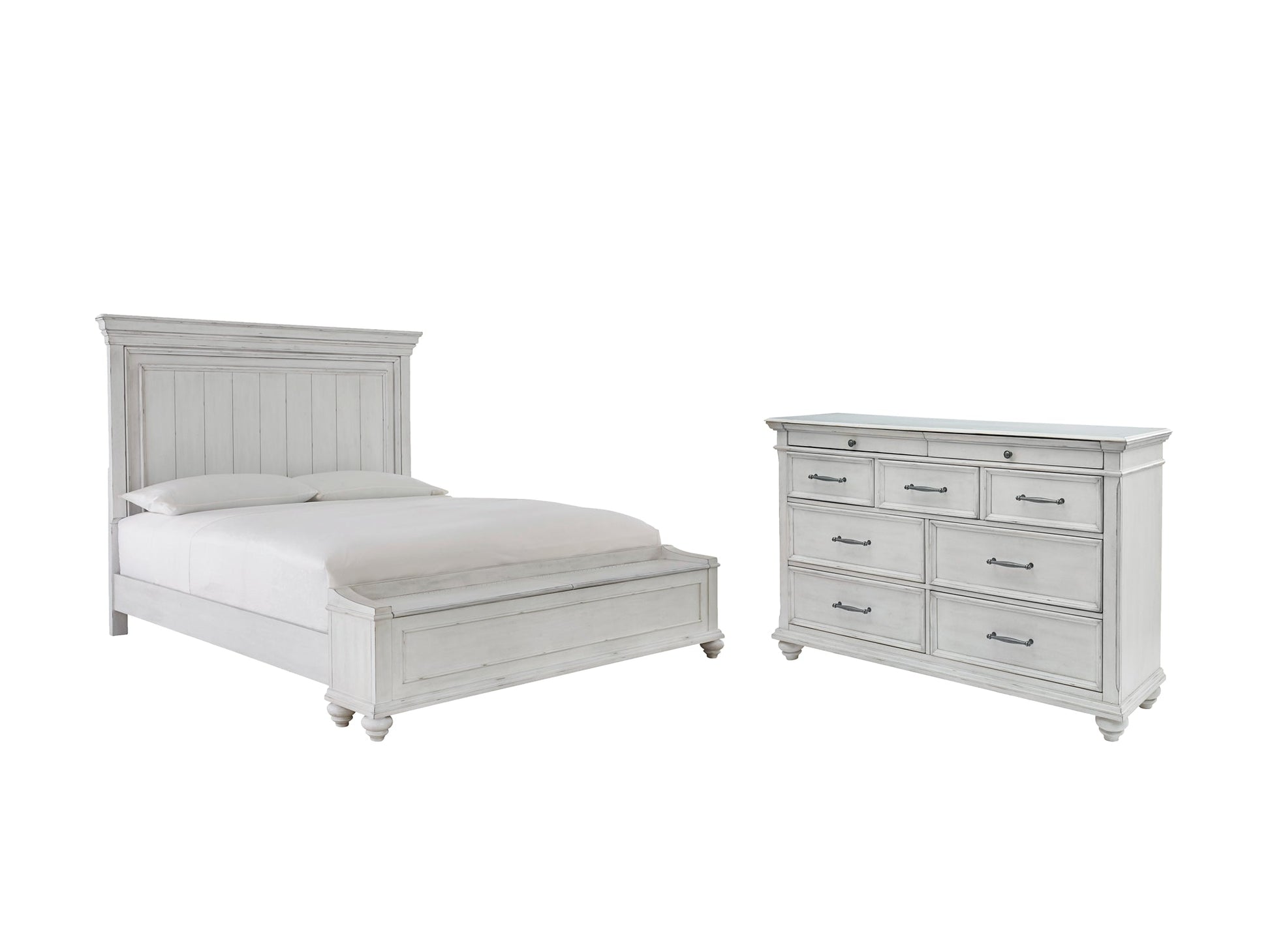Kanwyn Queen Panel Bed with Storage with Dresser Rent Wise Rent To Own Jacksonville, Florida