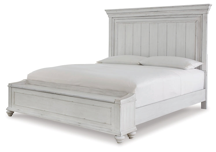 Kanwyn Queen Panel Bed with Storage with Mirrored Dresser and Chest Rent Wise Rent To Own Jacksonville, Florida