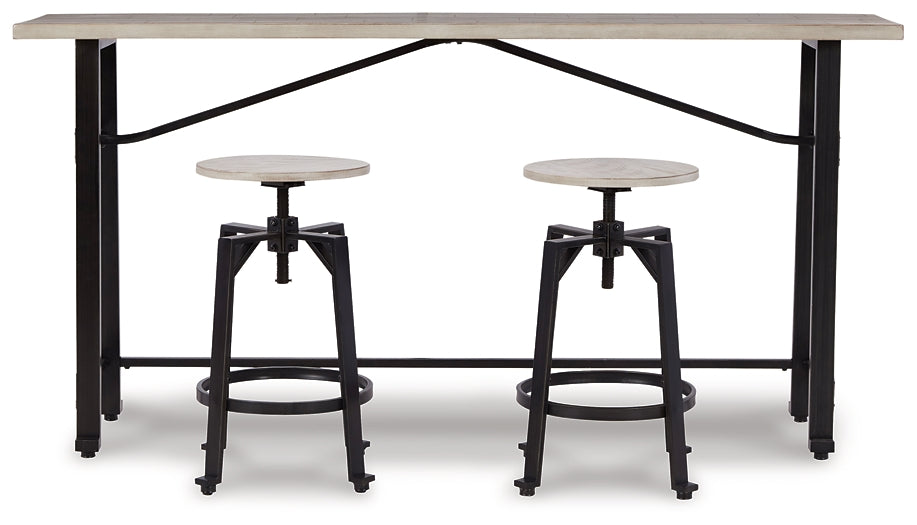 Karisslyn Counter Height Dining Table and 2 Barstools Rent Wise Rent To Own Jacksonville, Florida