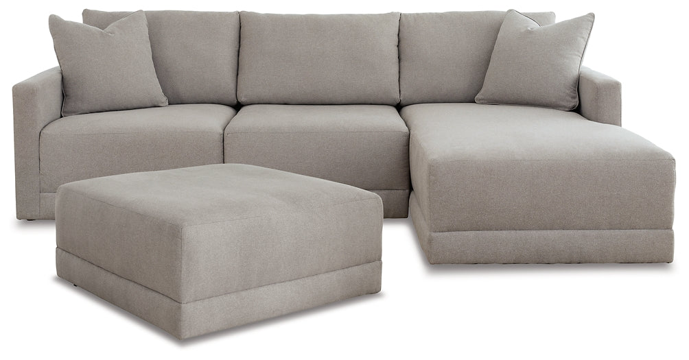 Katany 3-Piece Sectional with Ottoman Rent Wise Rent To Own Jacksonville, Florida