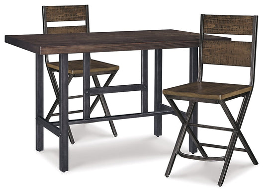 Kavara Counter Height Dining Table and 2 Barstools Rent Wise Rent To Own Jacksonville, Florida
