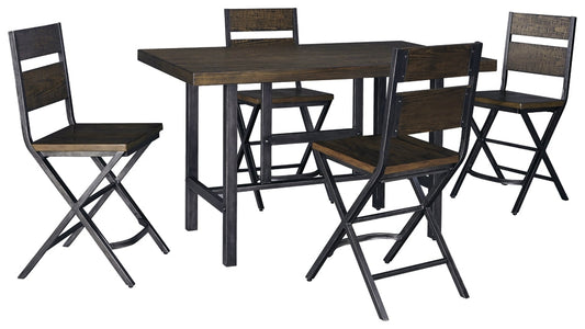 Kavara Counter Height Dining Table and 4 Barstools Rent Wise Rent To Own Jacksonville, Florida