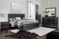 Kaydell King/California King Upholstered Panel Headboard with Mirrored Dresser and 2 Nightstands Rent Wise Rent To Own Jacksonville, Florida