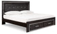 Kaydell King Panel Bed with Storage with Mirrored Dresser, Chest and 2 Nightstands Rent Wise Rent To Own Jacksonville, Florida