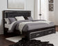 Kaydell King Panel Bed with Storage with Mirrored Dresser, Chest and 2 Nightstands Rent Wise Rent To Own Jacksonville, Florida