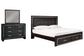 Kaydell King Panel Bed with Storage with Mirrored Dresser Rent Wise Rent To Own Jacksonville, Florida
