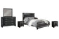 Kaydell King Upholstered Panel Bed with Mirrored Dresser and 2 Nightstands Rent Wise Rent To Own Jacksonville, Florida