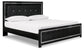Kaydell King Upholstered Panel Bed with Mirrored Dresser and 2 Nightstands Rent Wise Rent To Own Jacksonville, Florida