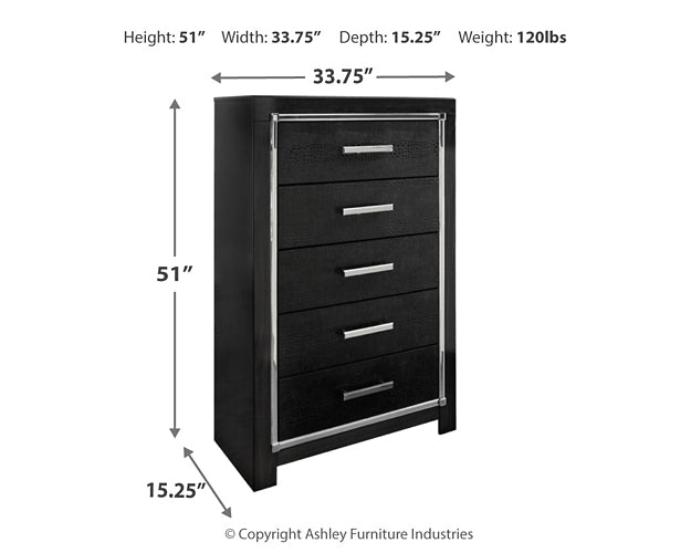 Kaydell King Upholstered Panel Bed with Mirrored Dresser and Chest Rent Wise Rent To Own Jacksonville, Florida