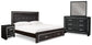 Kaydell King Upholstered Panel Bed with Mirrored Dresser and Nightstand Rent Wise Rent To Own Jacksonville, Florida