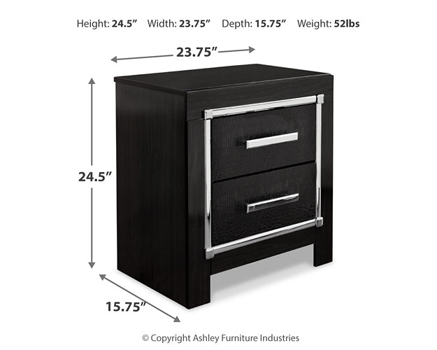 Kaydell King Upholstered Panel Headboard with Mirrored Dresser and 2 Nightstands Rent Wise Rent To Own Jacksonville, Florida