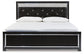 Kaydell King Upholstered Panel Platform Bed with Mirrored Dresser and 2 Nightstands Rent Wise Rent To Own Jacksonville, Florida