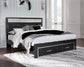 Kaydell King Upholstered Panel Storage Platform Bed with Mirrored Dresser and 2 Nightstands Rent Wise Rent To Own Jacksonville, Florida
