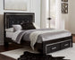 Kaydell Queen Panel Bed with Storage with Mirrored Dresser, Chest and 2 Nightstands Rent Wise Rent To Own Jacksonville, Florida