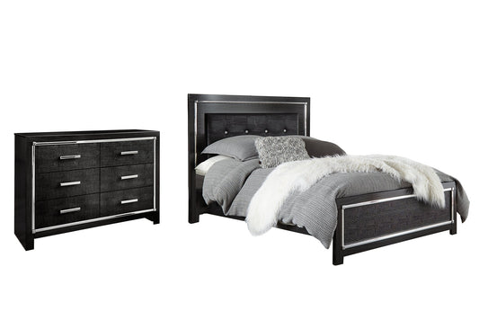 Kaydell Queen Upholstered Panel Bed with Dresser Rent Wise Rent To Own Jacksonville, Florida