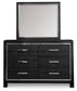 Kaydell Queen Upholstered Panel Bed with Mirrored Dresser and 2 Nightstands Rent Wise Rent To Own Jacksonville, Florida