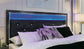 Kaydell Queen Upholstered Panel Storage Platform Bed with Mirrored Dresser Rent Wise Rent To Own Jacksonville, Florida