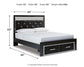 Kaydell Queen Upholstered Panel Storage Platform Bed with Mirrored Dresser Rent Wise Rent To Own Jacksonville, Florida