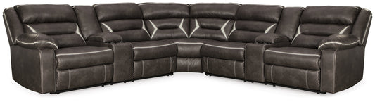 Kincord 3-Piece Power Reclining Sectional Rent Wise Rent To Own Jacksonville, Florida