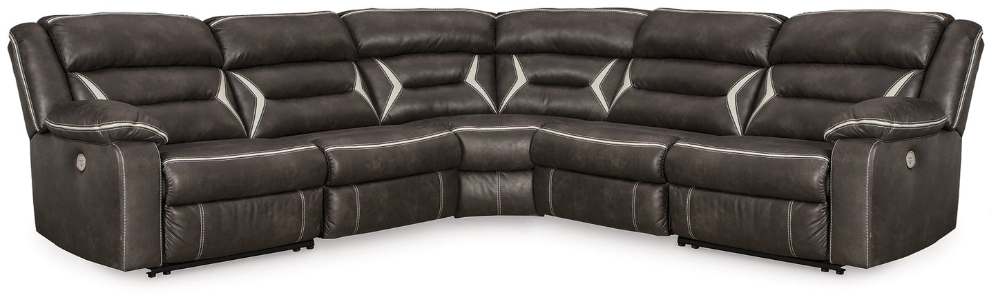 Kincord 5-Piece Power Reclining Sectional Rent Wise Rent To Own Jacksonville, Florida
